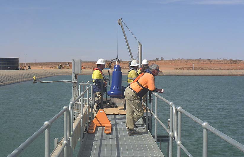 PDS Crew installing submersible pump